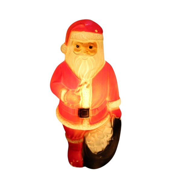 Vintage Santa Blow Mold Dapol Industries Lighted Santa Claus 12" Working - Picture 1 of 5